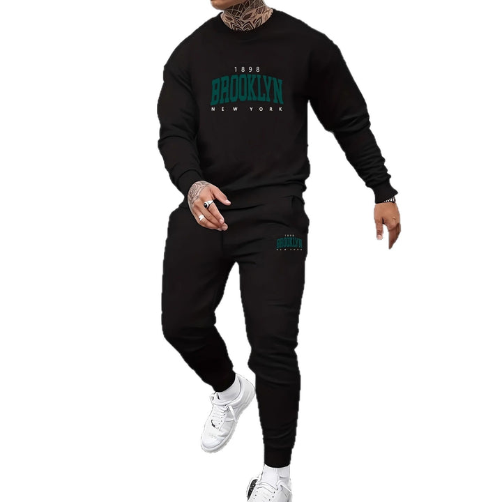 Herren Sportliches Freizeitset mit markantem Schriftzug Aliams