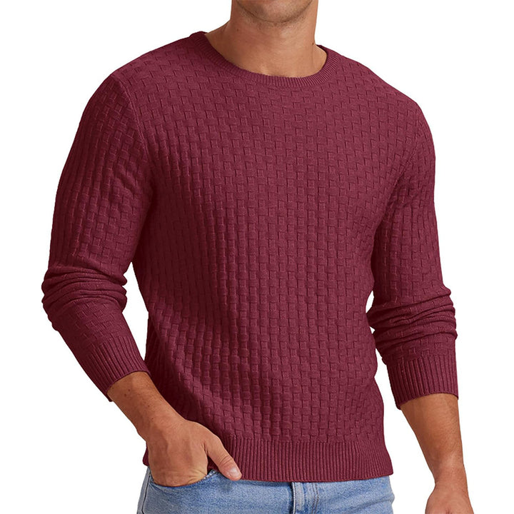 Herren strukturiertes Sweatshirt mit Rundhalsausschnitt und langem Arm Aliams