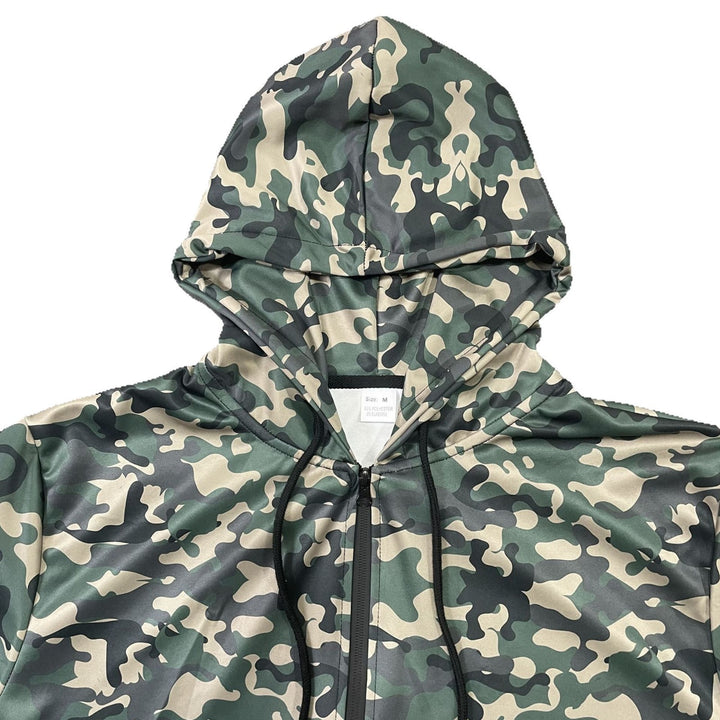 Herren Kapuzenjacke im modernen Camouflage-Design mit praktischen Taschen Aliams