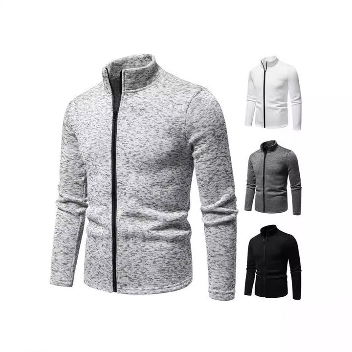 Herren Fleecejacke mit hochschließendem Kragen und durchgehendem Reißverschluss Aliams