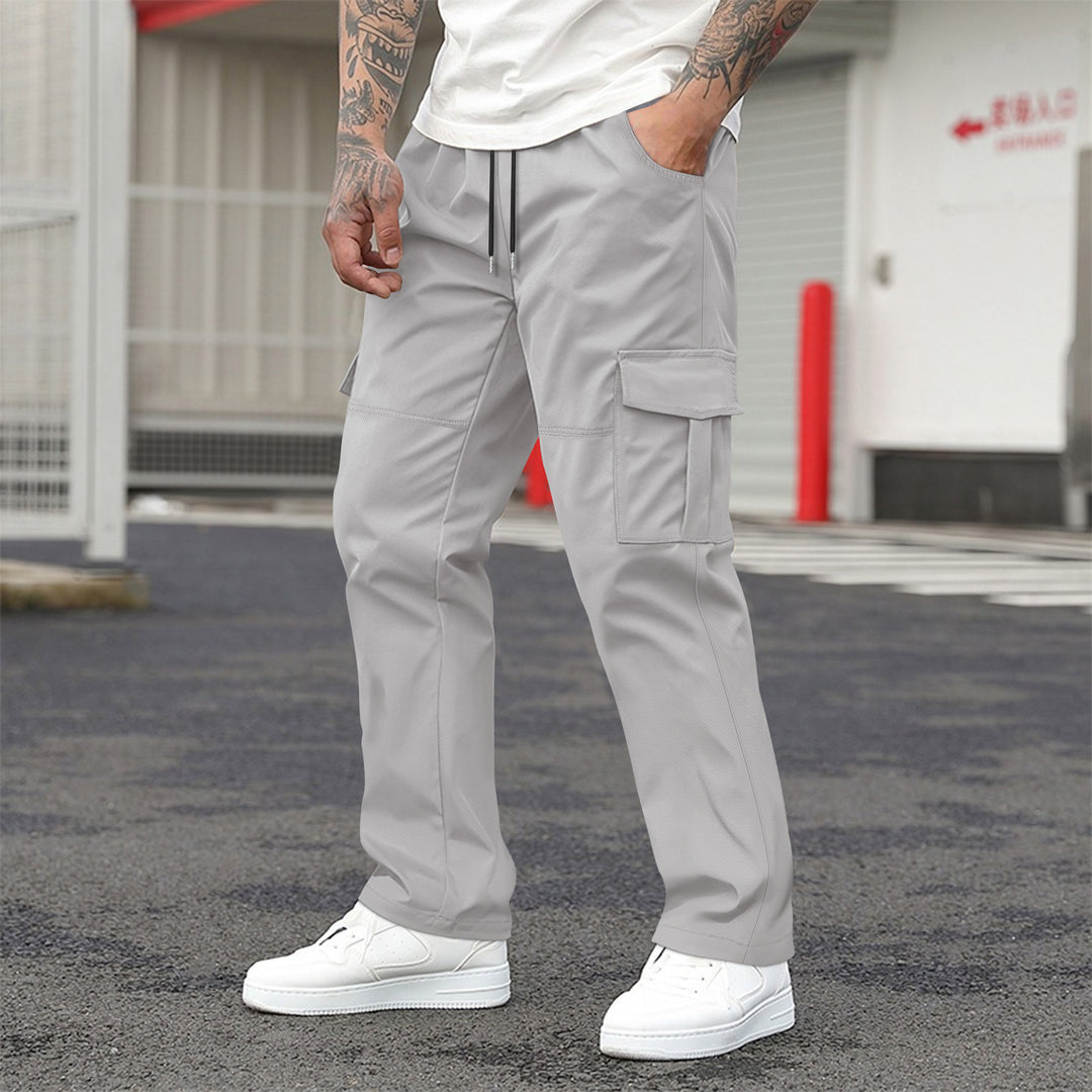 Herren Cargo-Hose mit praktischen Seitentaschen und elastischem Bund Aliams
