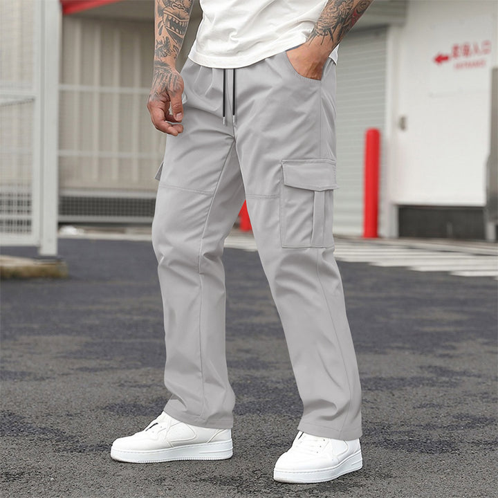 Herren Cargo-Hose mit praktischen Seitentaschen und elastischem Bund Aliams