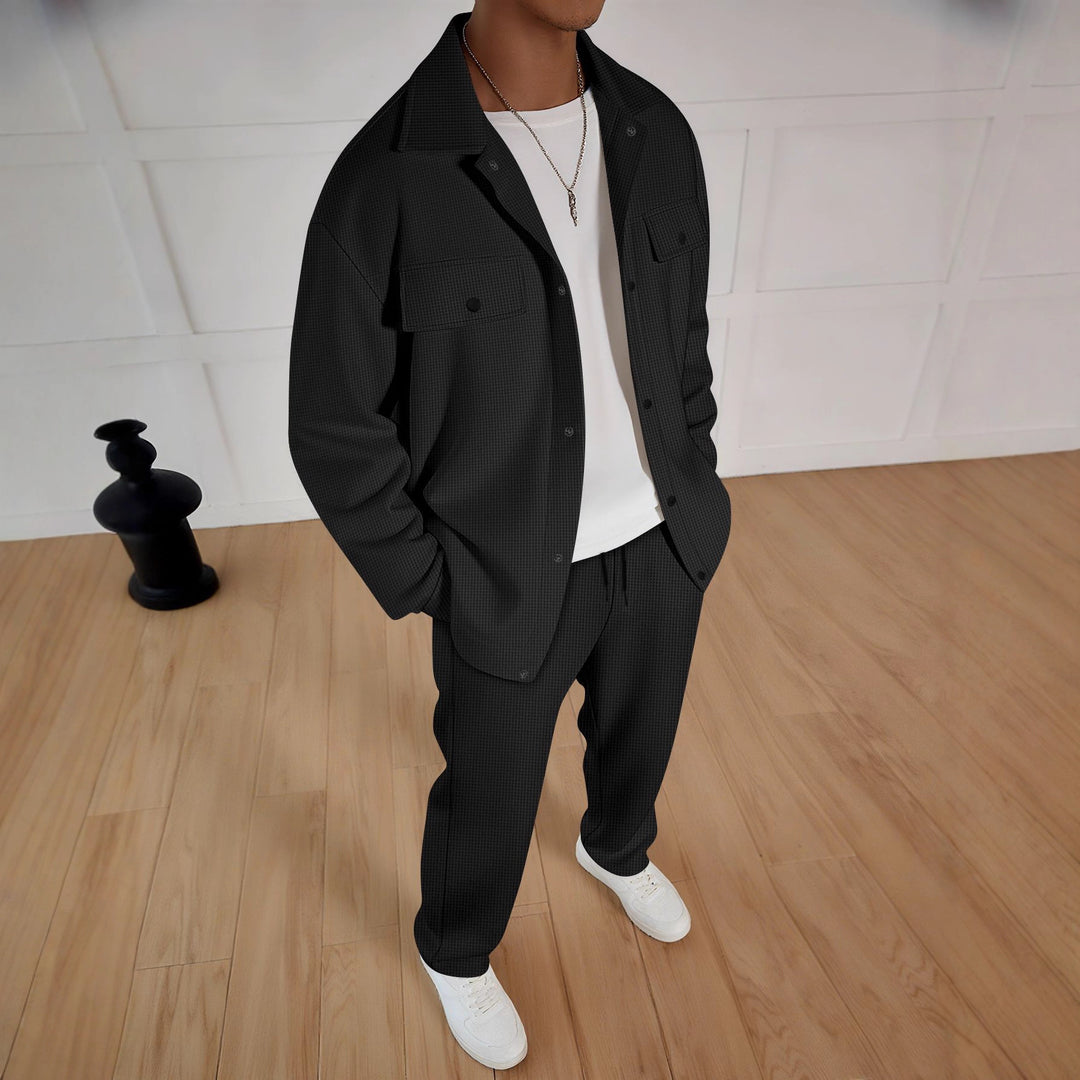 Herren Freizeitanzug mit strukturierter Oberfläche Aliams