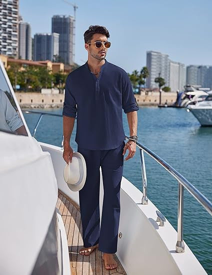 Herren Relaxed Fit Küsten Lounge Set Aliams