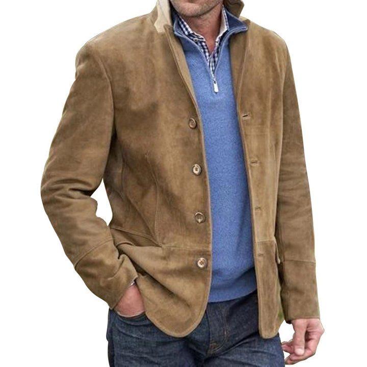 Herren Elegante Wildlederjacke mit modernen Details Aliams
