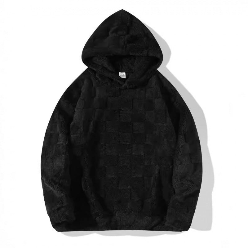 Herren gemütlicher Fleece-Hoodie mit strukturierter Oberfläche Aliams