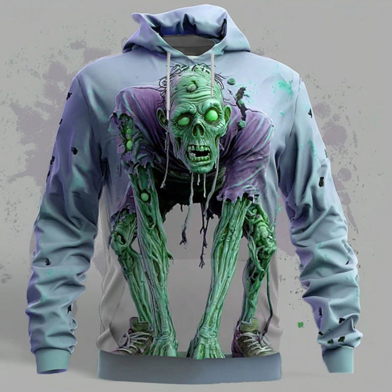 Herren Kapuzenpullover mit kreativem Zombie-Motiv Aliams