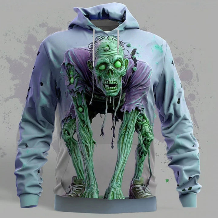 Herren Kapuzenpullover mit kreativem Zombie-Motiv Aliams
