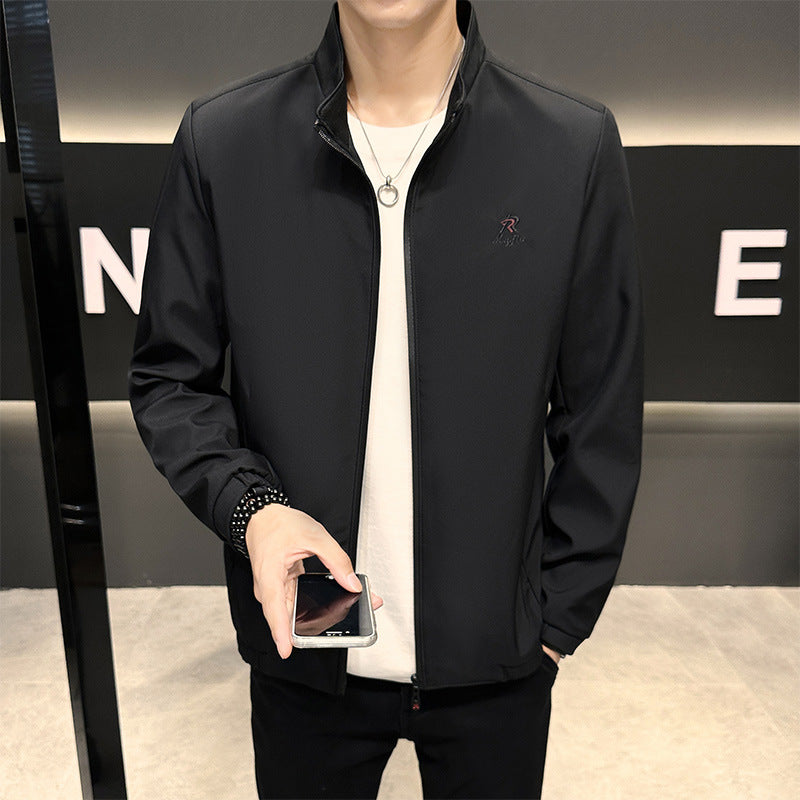 Herren sportliche Übergangsjacke mit hohem Kragen Aliams