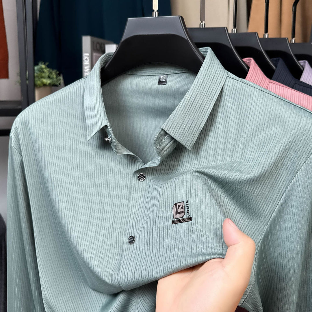 Herren elegantes Hemd mit strukturiertem Design und modernen Akzenten Aliams