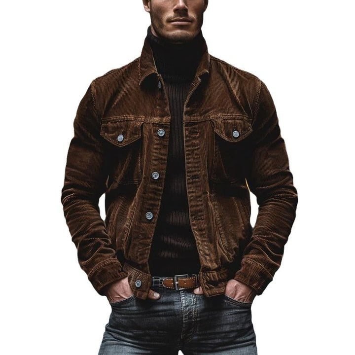 Herren cordjacke mit stylischem Schnitt und funktionalen Taschen Aliams