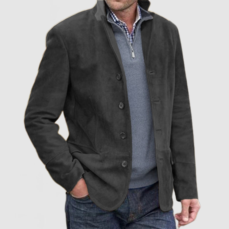 Herren Elegante Wildlederjacke mit modernen Details Aliams