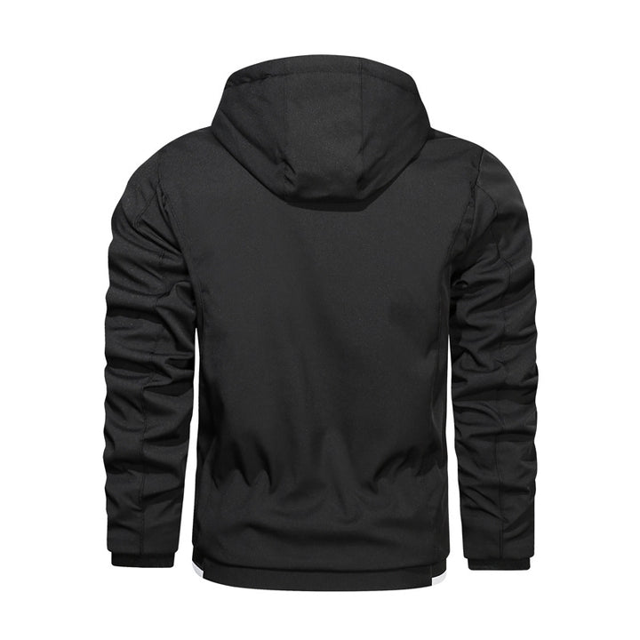 Herren sportliche Funktionsjacke mit verstellbarer Kapuze und atmungsaktivem Material Aliams