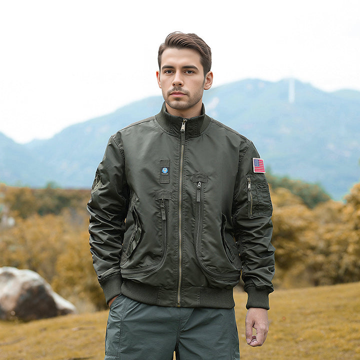 Herren technische Bomberjacke mit funktionalen Taschen Aliams