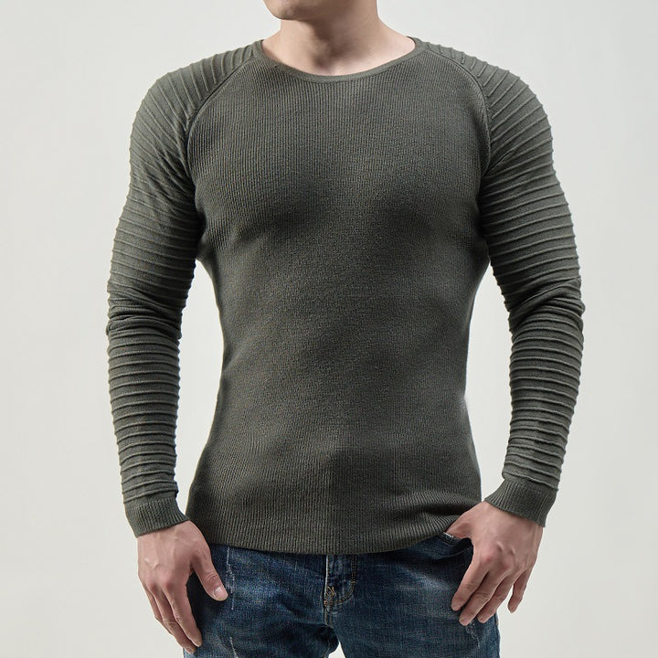 Herren Strickpullover mit strukturiertem Raglanärmel und modernem Schnitt Aliams