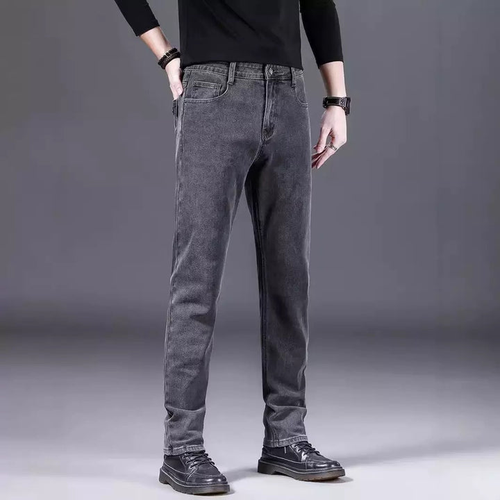 Herren modische Slim-Fit Jeans aus weichem Denim Aliams