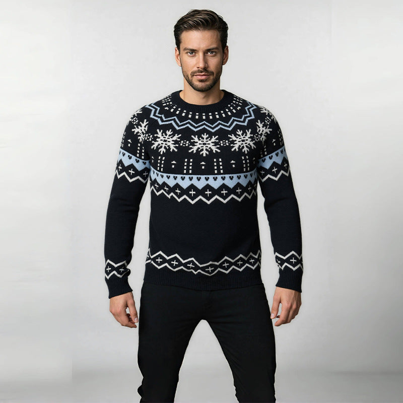 Herren Strickpullover mit winterlichem Muster Aliams