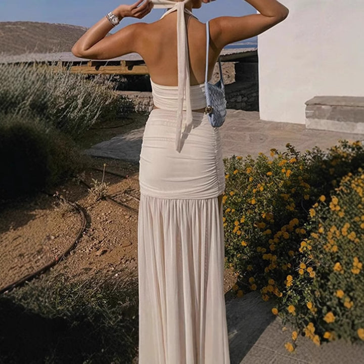 Damen Crop-Top und Hochgeschlossenes Rock-Set Aliams