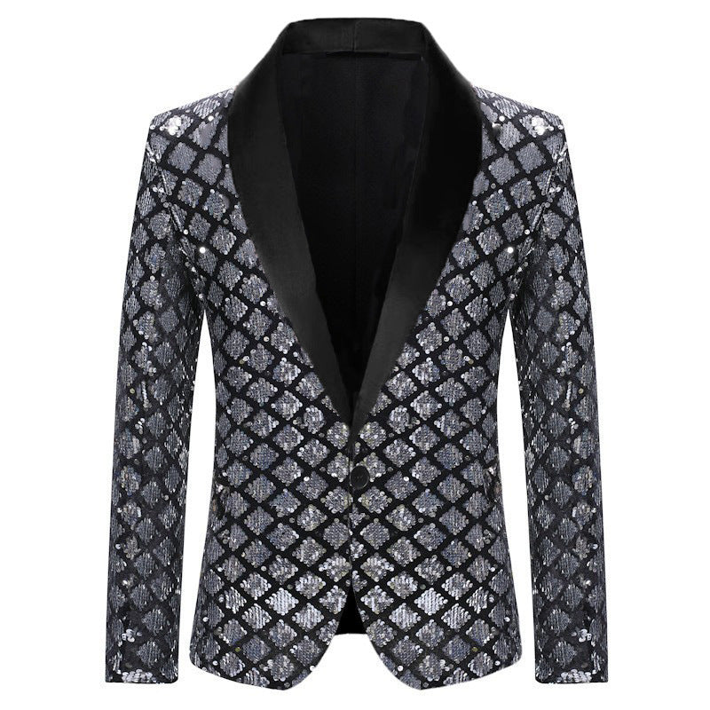 Herren Glamouröser Paillettenblazer Aliams