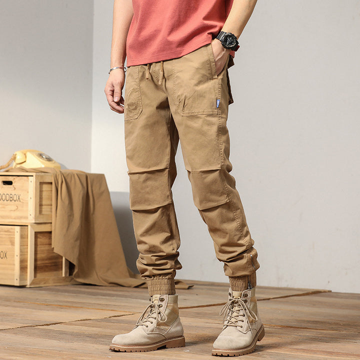 Herren Cargohose mit elastischem Bund und praktischen Mehrzwecktaschen Aliams