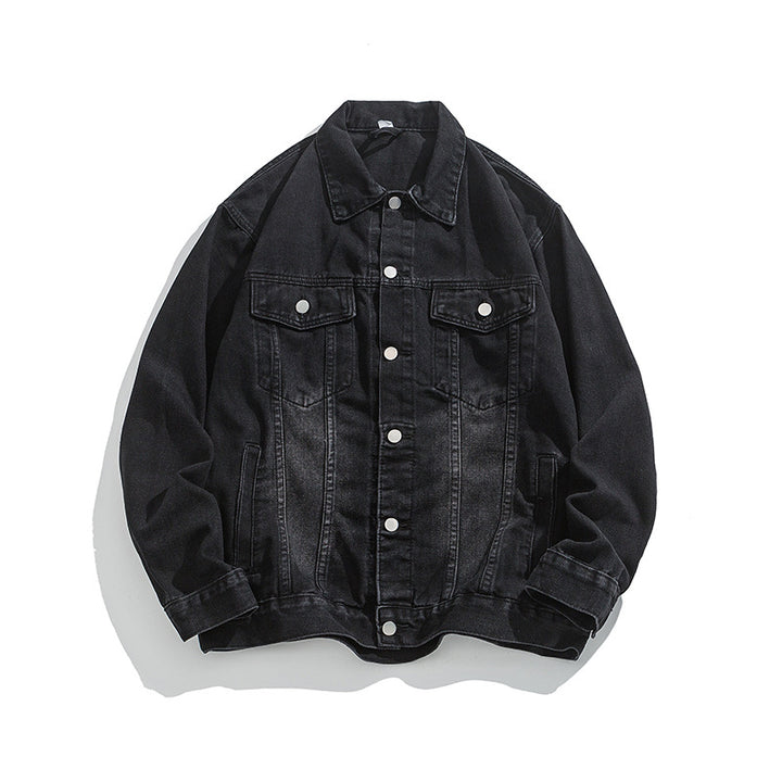 Herren klassische Denim Jacke mit schmalem Schnitt Aliams