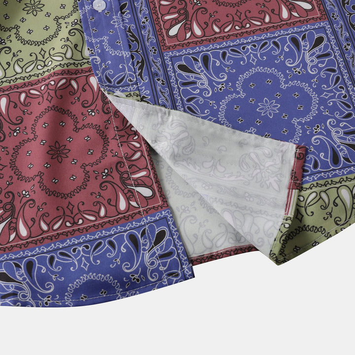 Herren Kurzarmhemd im kreativen Bandana-Design Aliams