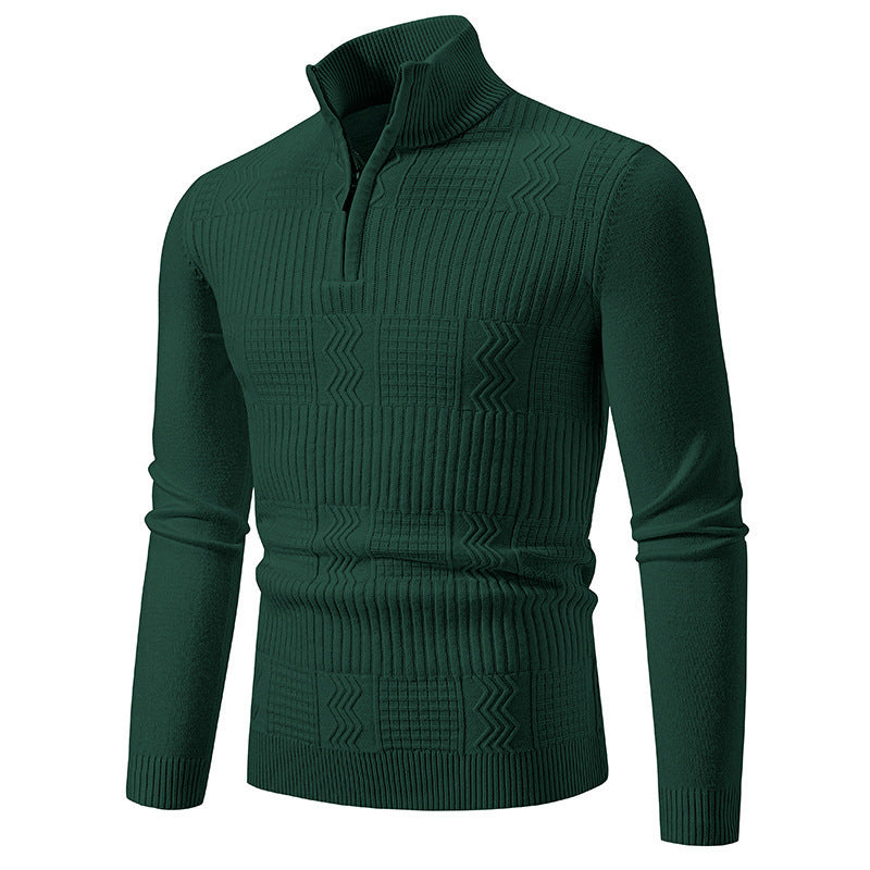 Herren Strickpullover mit modernem Stehkragen und strukturiertem Design Aliams