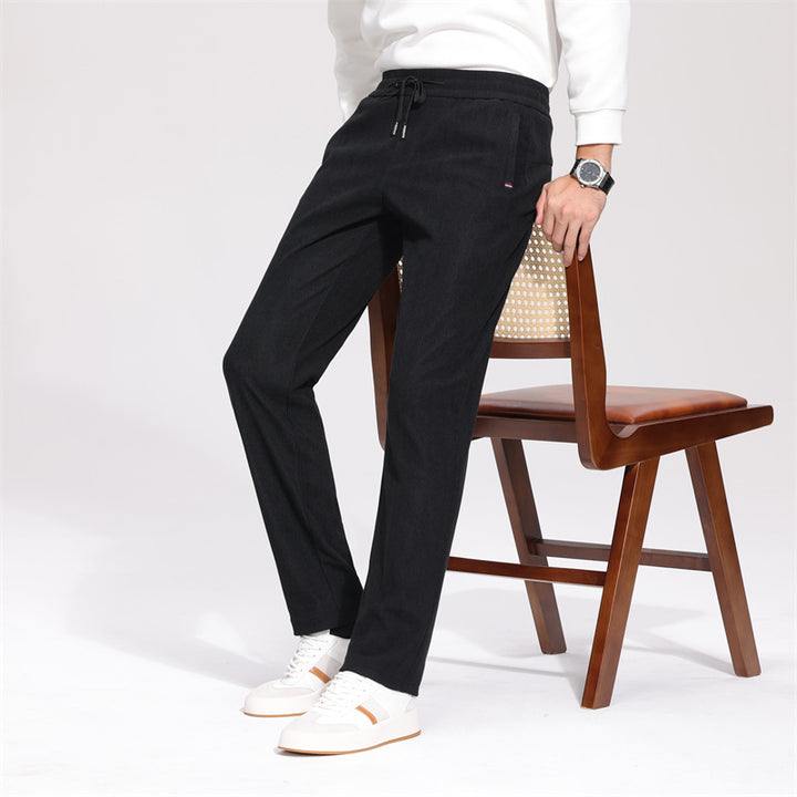 Herren Bequeme Freizeithose mit verstellbarem Gummibund Aliams