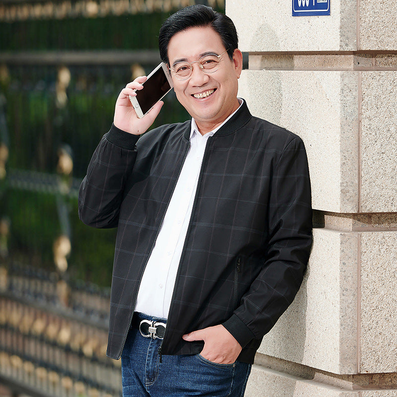 Herren elegante Freizeitjacke im modernen Karomuster Aliams