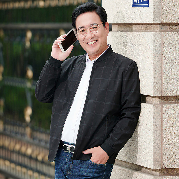 Herren elegante Freizeitjacke im modernen Karomuster Aliams