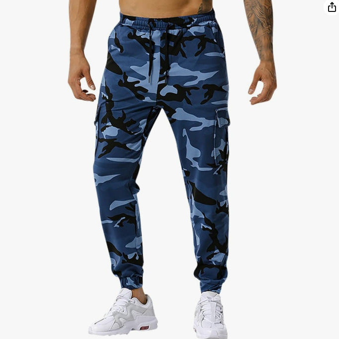 Herren Cargohose mit modischem Camouflage-Muster Aliams