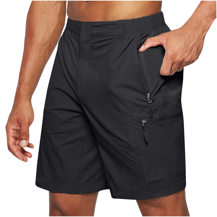 Herren wasserdichte Cargo-Shorts mit elastischem Bund und multifunktionalen Taschen Aliams