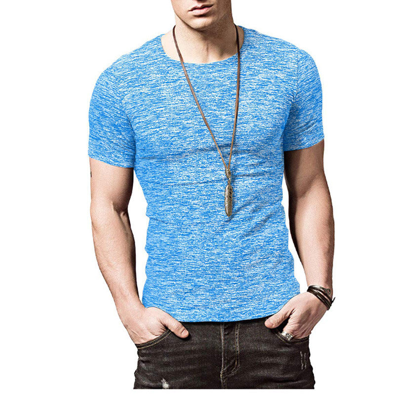 Herren Freizeit T-Shirt mit meliertem Design und Rundhalsausschnitt Aliams