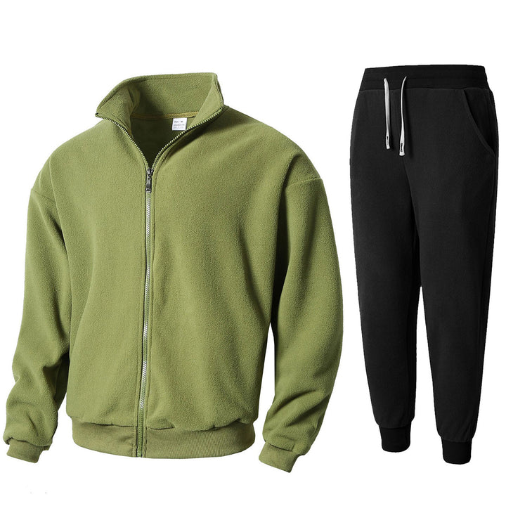 Herren Fleece Relaxanzug mit hohem Kragen Aliams