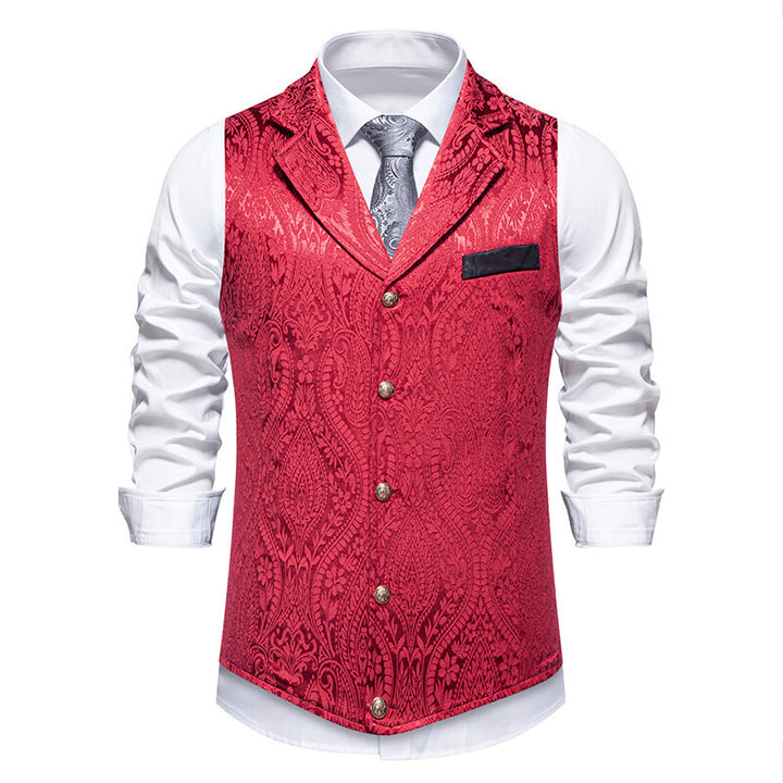 Herren elegante Weste mit kunstvollem Muster Aliams