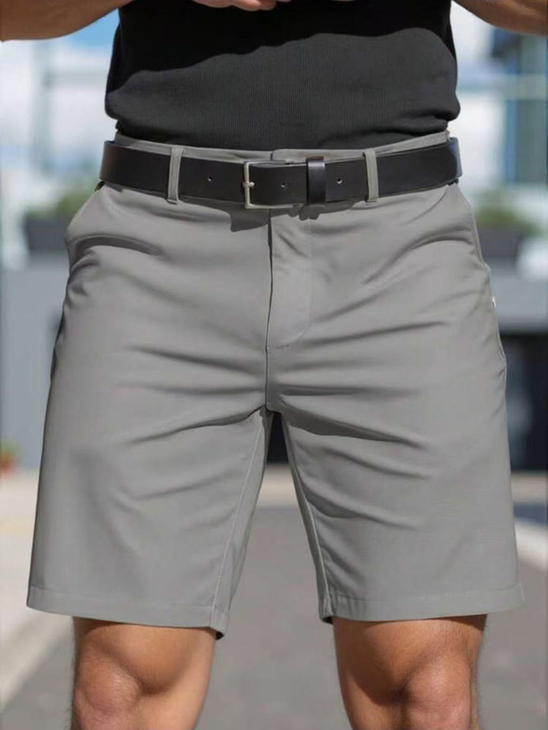 Herren multifunktionale kurze Hose mit elastischem Bund und praktischen Seitentaschen Aliams