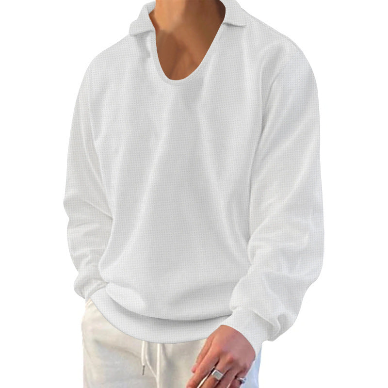 Herren Freizeitpullover mit lässigem Stehkragen und strukturiertem Design Aliams