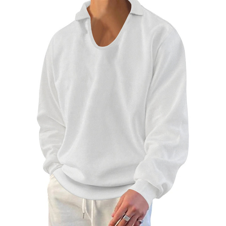 Herren Freizeitpullover mit lässigem Stehkragen und strukturiertem Design Aliams