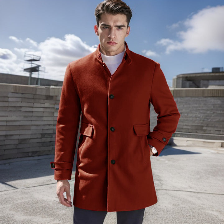 Herren eleganter Außenmantel mit praktischen Taschen Aliams