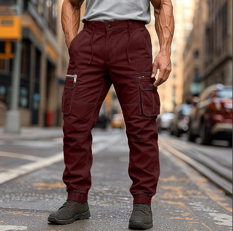 Herren Cargo-Hose mit mehrfachen Taschen und flexibler Passform Aliams