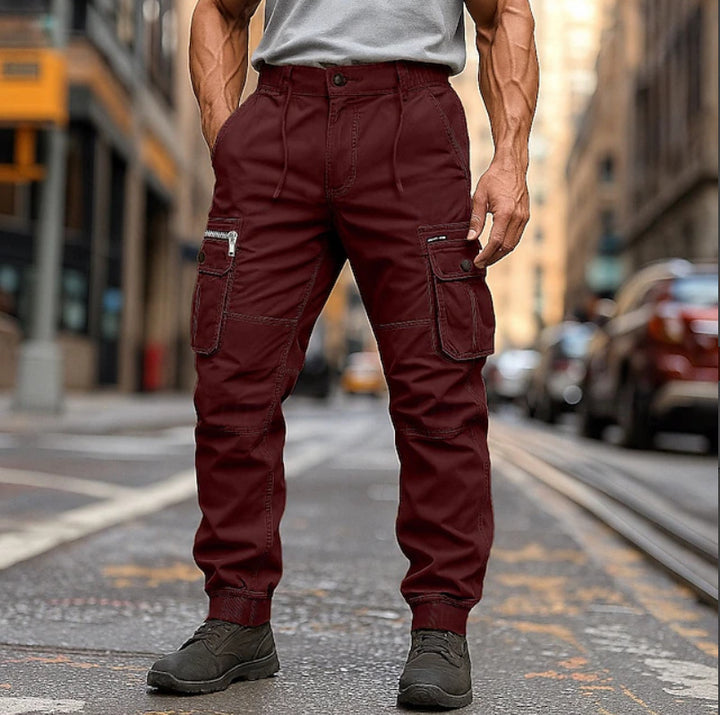Herren Cargo-Hose mit mehrfachen Taschen und flexibler Passform Aliams