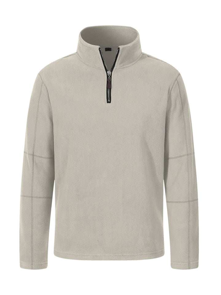 Herren Fleecejacke mit hohem Kragen und praktischem Reißverschluss Aliams