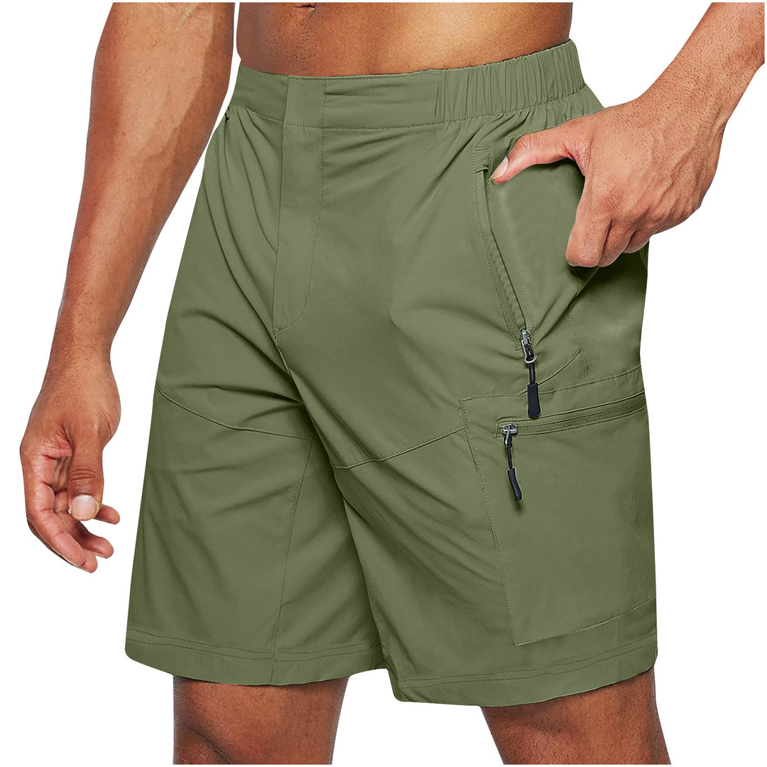 Herren wasserdichte Cargo-Shorts mit elastischem Bund und multifunktionalen Taschen Aliams
