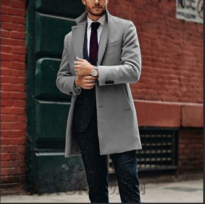 Herren eleganter Mantel im klassischen Schnitt Aliams