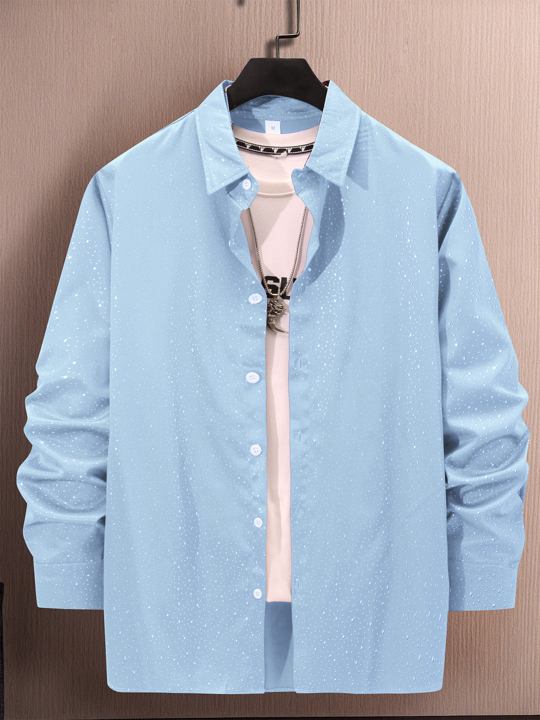 Herren Hemd mit punktiertem Design und modischem Schnitt Aliams