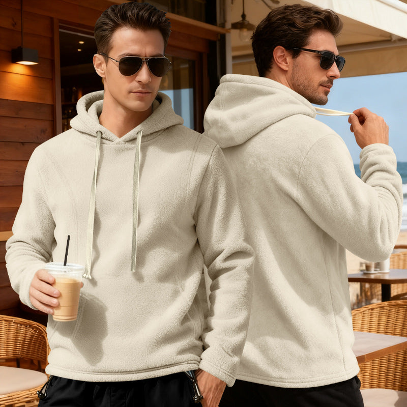 Herren Fleece-Pullover mit Kapuze Aliams