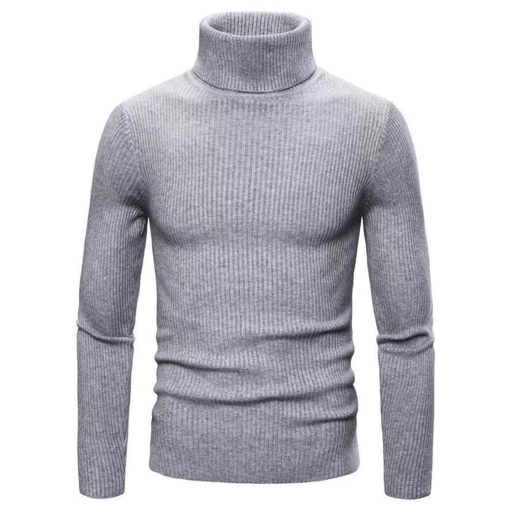 Herren hochwertiger Rollkragenpullover aus feinem Rippstrick Aliams