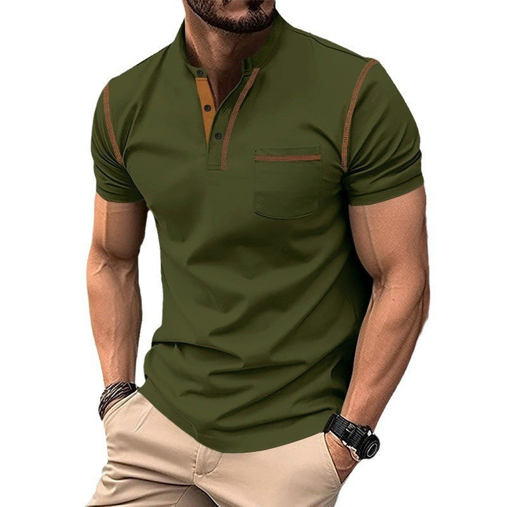 Herren Poloshirt mit modernem Kragen und praktischen Knopfdetails Aliams