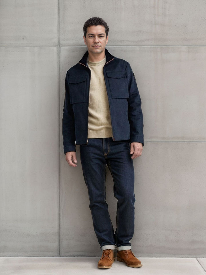 Herren Utility-Jacke mit praktischen Taschen und modernem Design Aliams