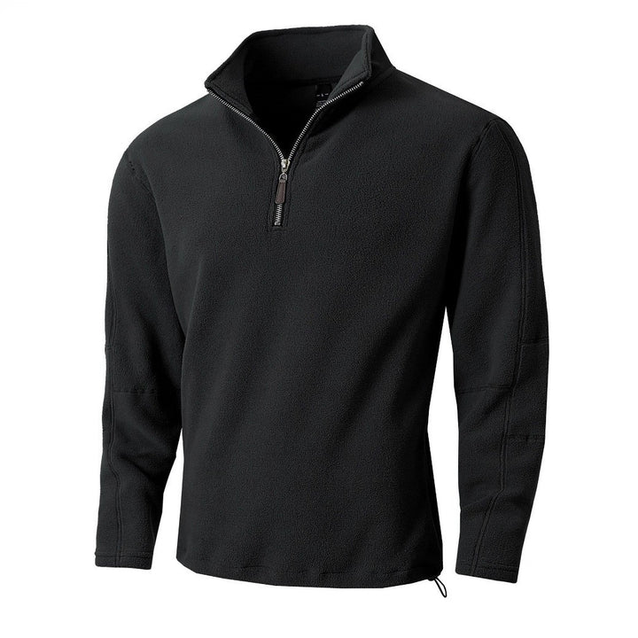 Herren Fleece-Pullover mit hoher Kragenverstellbarkeit und funktionalem Reißverschluss Aliams